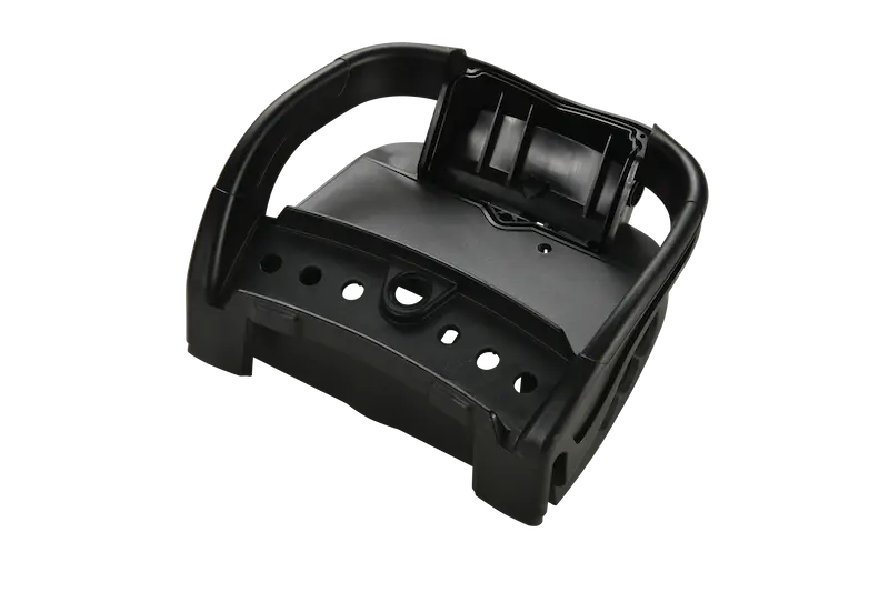 Precision ABS injection molded automotive interior component with matte finish meeting strict OEM durability standards.